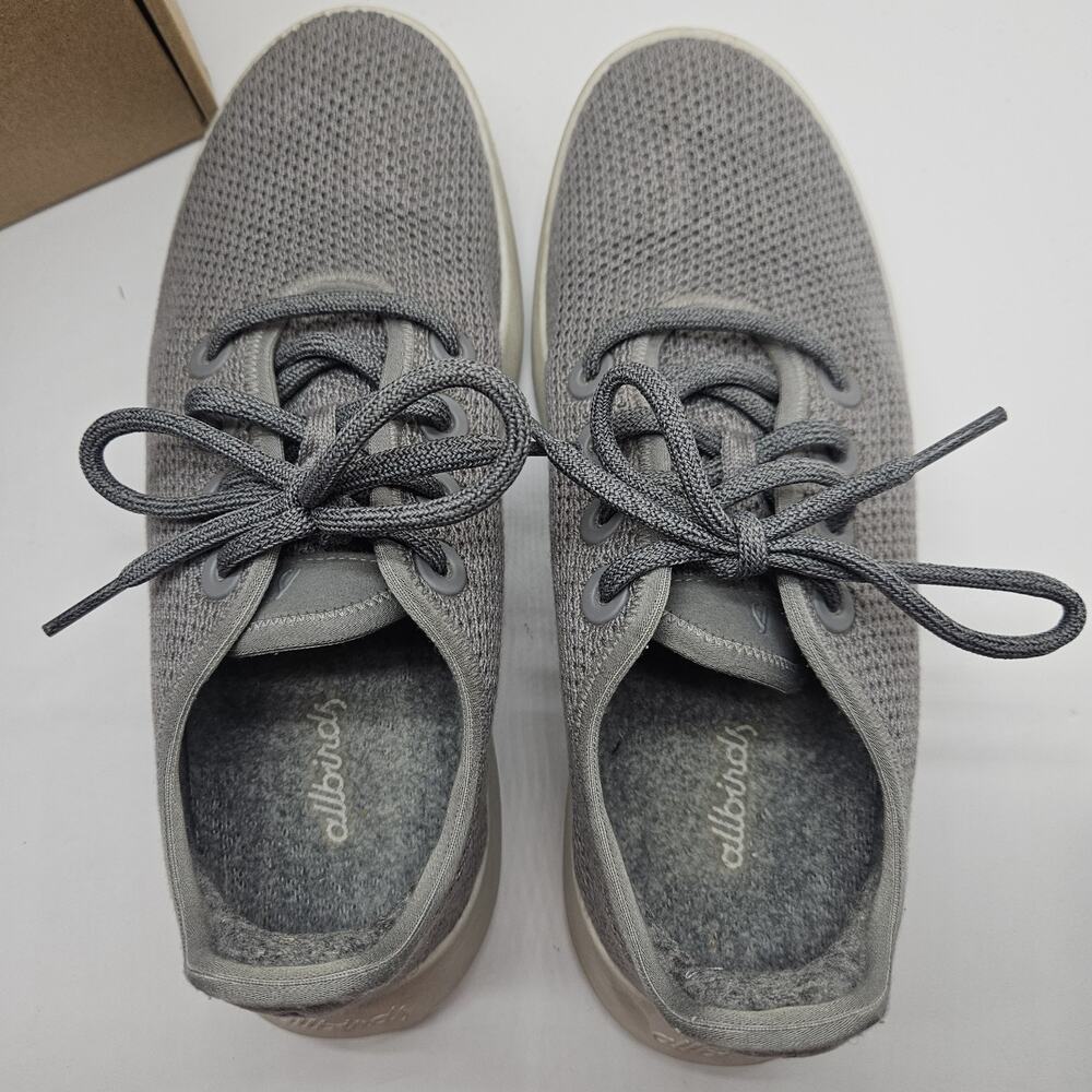Allbirds Shoes Womens 8 Tree Runners Athletic Low Sneakers Gray Fabric Lace Up - Picture 6 of 9